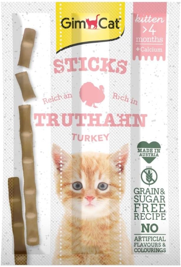 GimCat Sticks Kitten Turkey - Soft