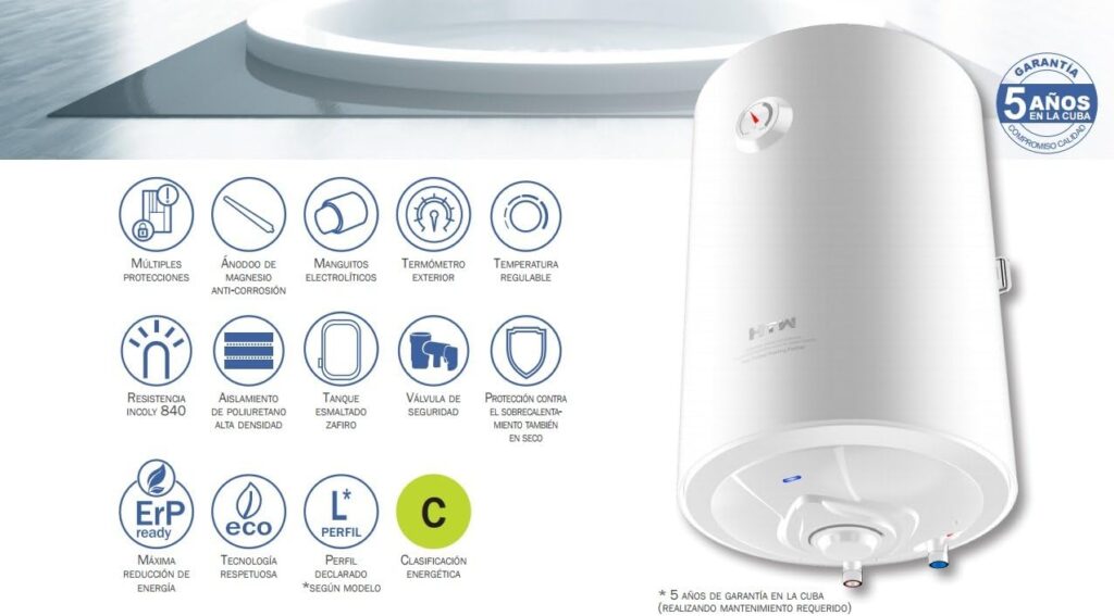 VERTICAL THERMO 1.5KW 30 LITERS